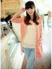 wholesale Fashion Simple Puff Long Sleeve Stripe Coat