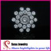 Sell Rhinestone silver plated flower brooch jewelry wholeale