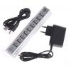 Sell USB 2.0 10 Ports Hub + Power Adaptor PC Notebook US Plug