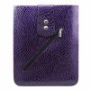 Sell New Double Deck Leather Cover Case for ipad 2 with button-Purple