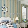 Wholesale vintage blue stripe non-wovenwallpaper papel de parede