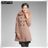 Sell Fashion Warm Rabbit Fur Collar Wool Coat 02124011