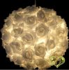 12" White Rose Flower Lantern