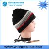 Sell striped rib knitting beanie headphone