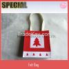 Red christmas gift felt bag