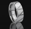 Sell Mens tungsten ring for engagement polished shiny&facetedTS8004