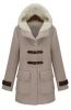 Medium style woollen coat, outerware, wool jacket, tweed coat