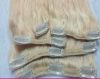 Sell 100% virgin human hair clip in hair extension any colors