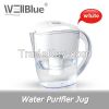 wellblue plastic water jug with alkaline filter