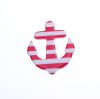 Sell 20pcs Striped Resin Anchor Charm Pendant 45x38mm Red