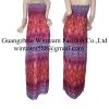 maxi dress lava print smocking women summer dress manufacturerWT130113