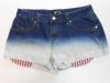 Sell Ladies Denim Dip Bleach Hotpants