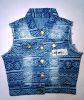 ladies' printed denim vest