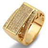 Sell Gold plated micro pave silver cz ring
