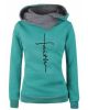 abraj.yomeat.com Women's Hoodies & Sweatshirts Women Cowl Neck Hoodie Sweater Long sleeve