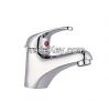 Fashionable basin faucet with single handle