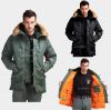 Alpha Industries Slim Fit N-3B Parka Men's Winter Outdoor Parka Milita