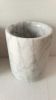 White marble candle holders