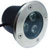 1W Stainless Steel coloured 12v ip67 3w led inground uplight outdoor steps steel light