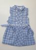 OEM services fashion blue whie flower print girl dress girl dress