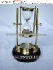 Nautical Brass sand timer & Wooden Base