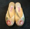 Slippers with Floral Embroidery