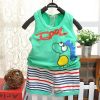 Korean version of the cute little dinosaur boys vest suit 1632