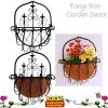 Iron hanging basket planter