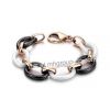 Fashion Stainless Steel Ceramic Rose Gold Plated Bracelet Jewelry Gifts