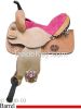 Alamo Honeycomb Pink Youth Saddle