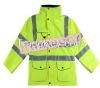 High visibility waterproof workwear safety jacket with hood  H201501