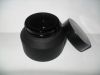 glass bottle jar in stock, 50g frosted black glass jar with black bakel