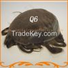 New arrival 100% India hair Q6 base stock men toupee free shipping