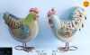 resin solar light chicken couple