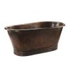 72inch Hammered Copper Modern Slipper Style Bathtub