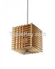 Stylish Lantern Shaped Wooden Shade Pendant Light