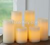 PB ESSENTIAL FLAMELESS WAX PILLAR CANDLE, SET OF 6