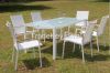 Teak Wood Textilene Garden Table