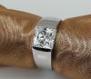 2Ct Princess Cut Certified NSCD Synthetic Diamond Rings for Men Non-al
