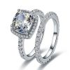 3.55 Carat Cushion Cut Certificate NSCD Synthetic Diamond Ring with Ex