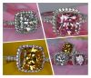 Wedding Rings Sterling Jewelry Xmas 3 Ct Cushion Shape Engagement Clas