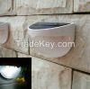 Solar Power Panel 6 LED Fence Gutter Light Outdoor Garden Wall Lobby Pathway Bulb Lamp White and Warm White