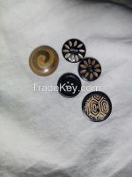 Real Horn Buttons/Fancy Four holes horn button for garment button, Coat, Jeans & Shirt