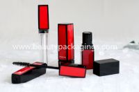 Fashionalble Red Black Square Empty Mascara lipstick Tube for cosmetic Package