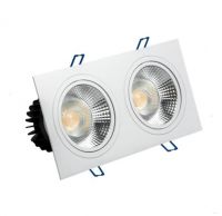 Square dimmable double head factory price led recessed  ceiling spotlight downlights