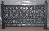 Cast iron fence and railings with posts