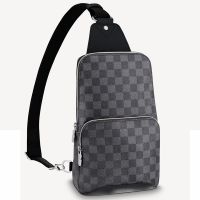 luxury Brand bag designer handbag Avenue Sling Bag Damier Graphite canvas Men's bag