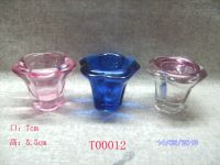glasss candle holder T00012