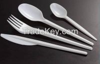 Factory direct Diposable plastic cutlery PS 2.3g Economy cutlery set , fork knife spoon