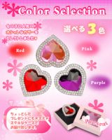 Folding Crystal Heart Grip Purse Hook Hand Bag Hanger